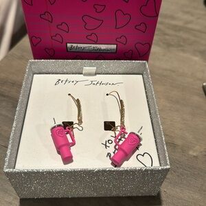 Betsey Johnson Tumbler Earrings NEW IN BOX WITH TAGS STANLEY